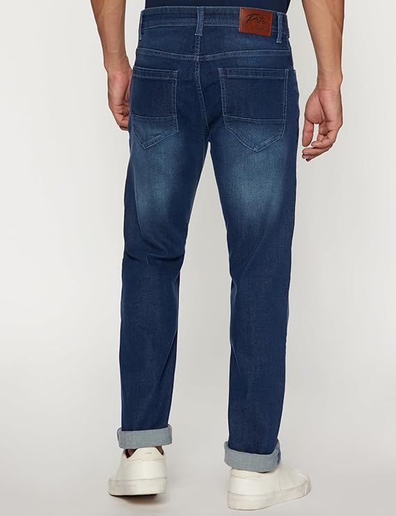 Peter England Men's Tapered Fit Mid Rise Classic Tape Stretchable Twill Jeans I Casual Jeans - Image 6