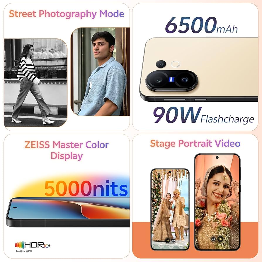 vivo X200 FE (Amber Yellow, 256 GB) (12 GB RAM) (6500 mAh Battery with 90 W FlashCharge) - Image 5