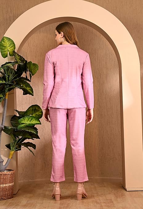 EUPHORIA WARDROBE Women's Suit Blazer 3 Piece Office Business Casual Single Breasted Blazer Jacket Pant - Image 5
