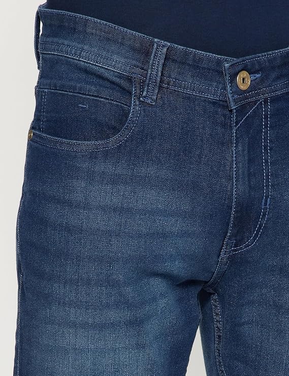 Peter England Men's Tapered Fit Mid Rise Classic Tape Stretchable Twill Jeans I Casual Jeans - Image 4