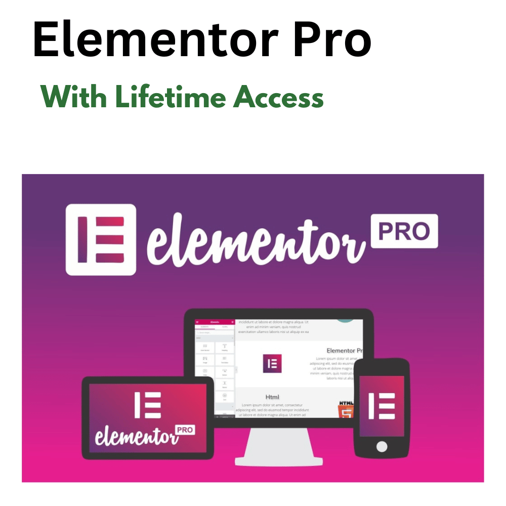 Elementor Pro with Lifetime Access – Updated Version 3.26.3 + Pro Elements Plugin with Daily Updates